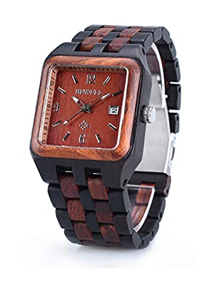 square wood watch
