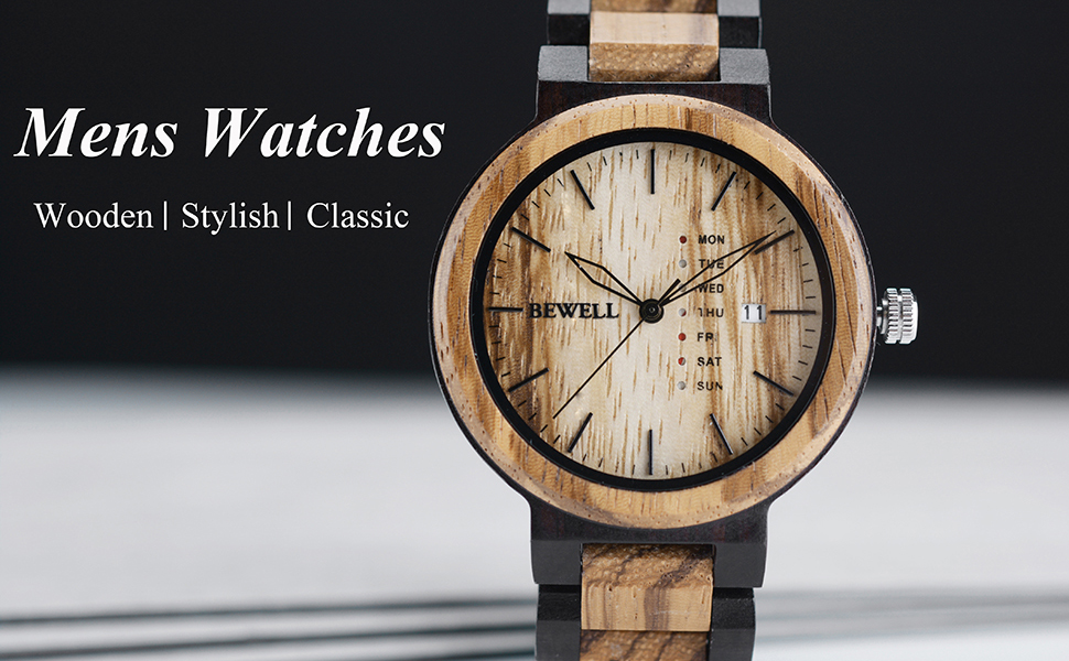 Bewell Wooden Mens Watches