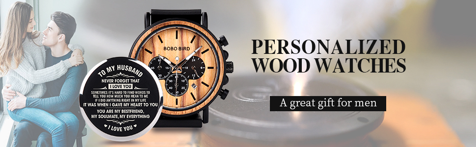 bobo bird personalized engraved wooden watches a great gift for men