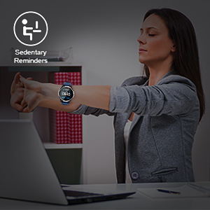 Sedentary Alert & Multiple Alarms & Stop Watch Feature