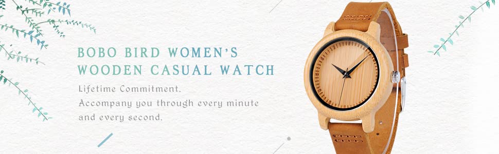 bobo bird women wooden casual watch