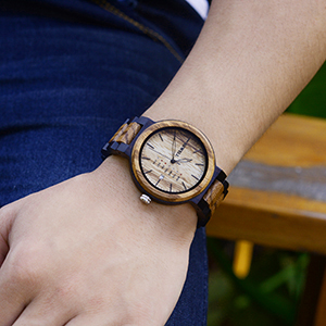 zebra wood watch