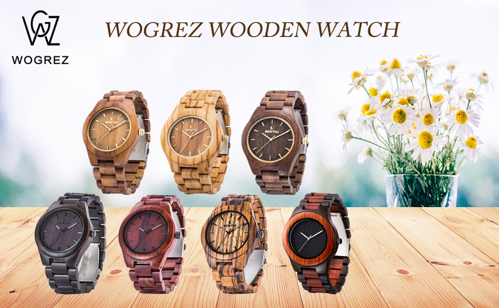 men wood watch