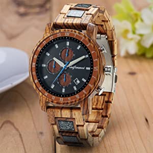 wood watches for man