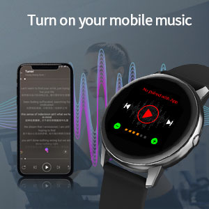 digital watch supporting mobile phone music control