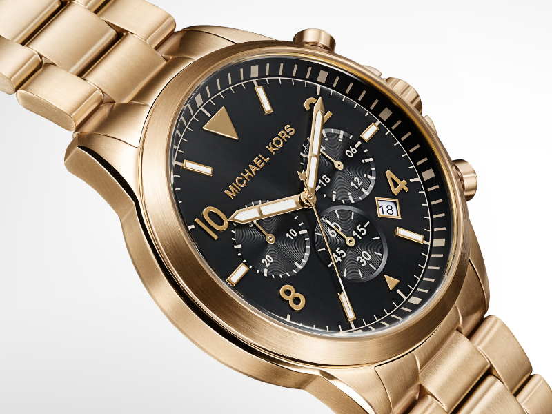 Black and Gold Michael Kors watch for men