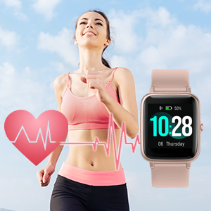 touch screen android smart watch heart rate monitor fitness tracker health kids men smart watches