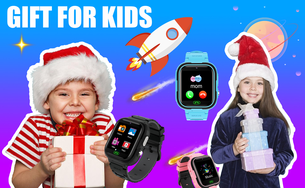 Kids Smart Watch Boys Girls  Call 7 Games Music Player Camera SOS Clock Calculator  Birthday Gifts