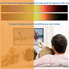 J+S Vision Anti-blue light shield computer glasses online testing accurate or not possible orange