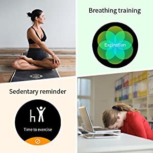 Sedentary Reminder & Breath Training smart watch