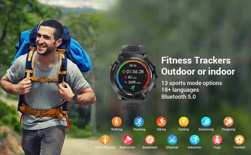 Fitness Trackers Smart Watch for Men