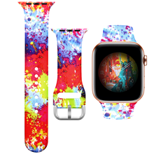 silicone floral bands compatible with apple watch series 6 40mm women men