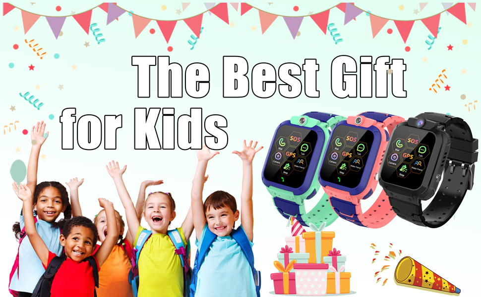 Boys girls kids smartwatch phone with GPS tracker phone boys girls sos christmas gift for childrens