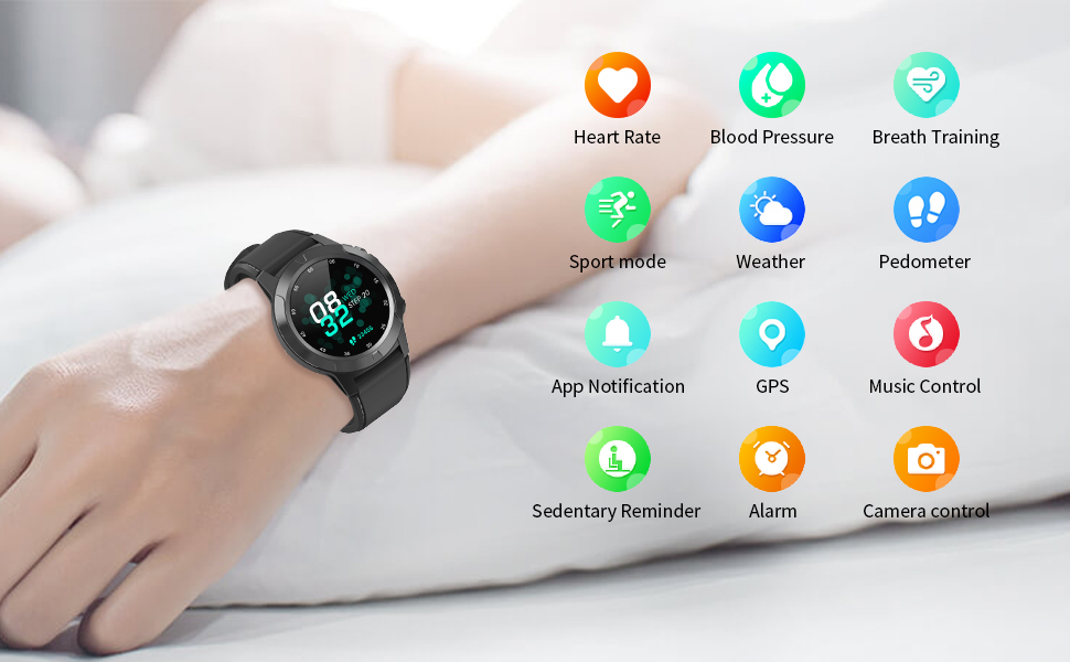 smart watch with heart rate monitor